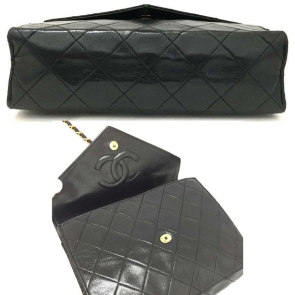 100% Auth CHANEL Vintage Quilted MatelasseLambskin - Picture 5 of 8
